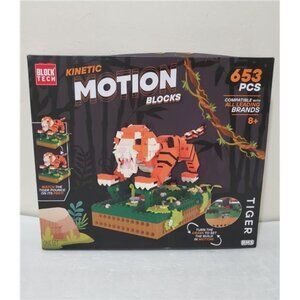 Block Tech Kinetic Motion Blocks Tiger Set 653 PCS – Compatible w/ Major Brands